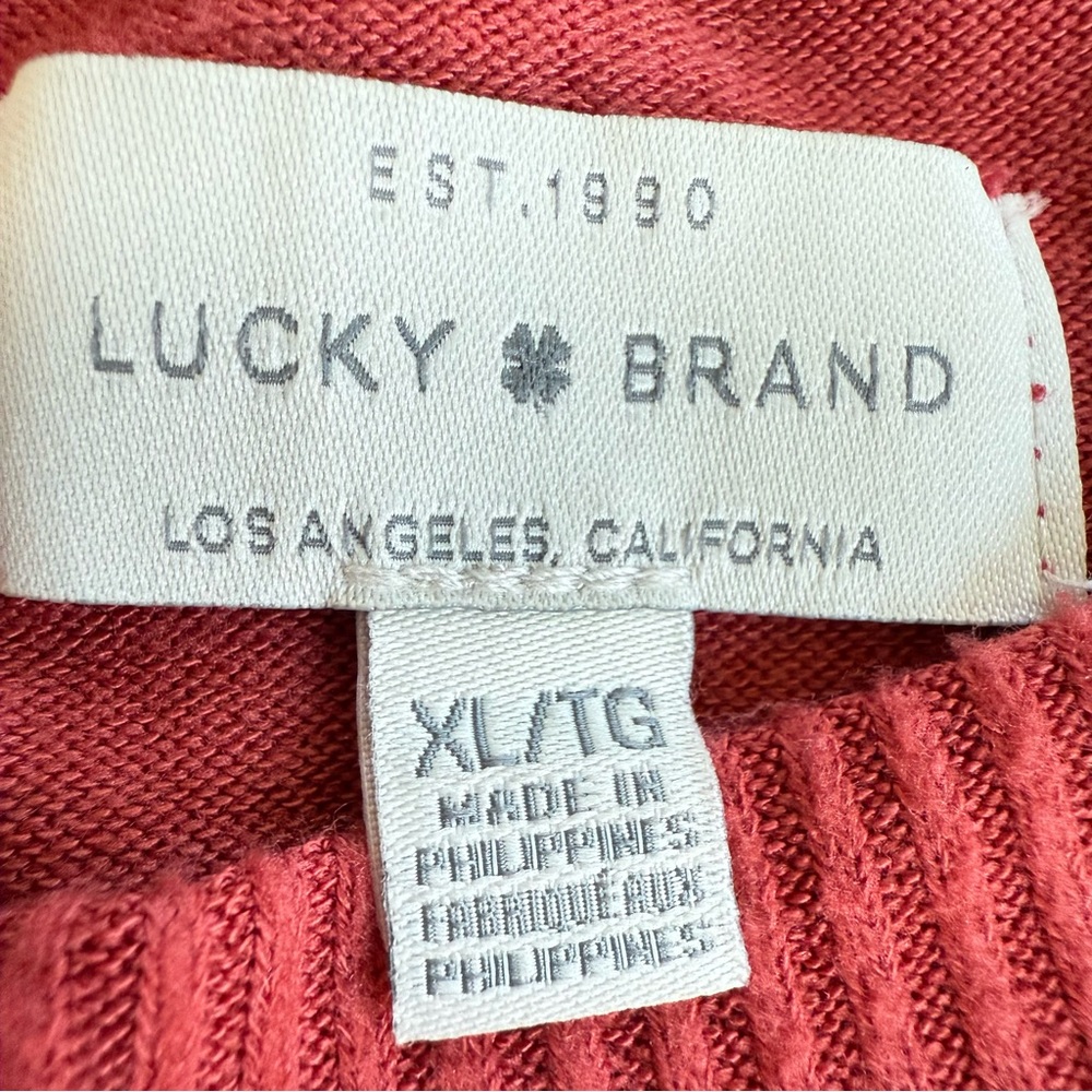 Lucky Brand Womens Pullover Tandoori Spice Crewneck Long Sleeve Sweater XL - Picture 5 of 13